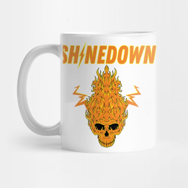 Fire skull shinedown by NexWave Store